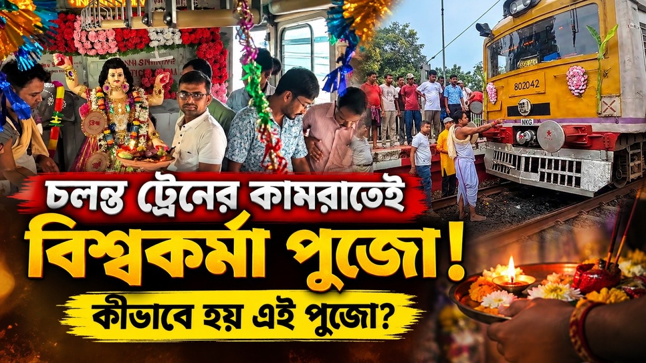 চলন্ত ট্রেনেই বিশ্বকর্মা পুজো! ২০ বছর ধরে ছুটছে এই অভিনব উৎসব