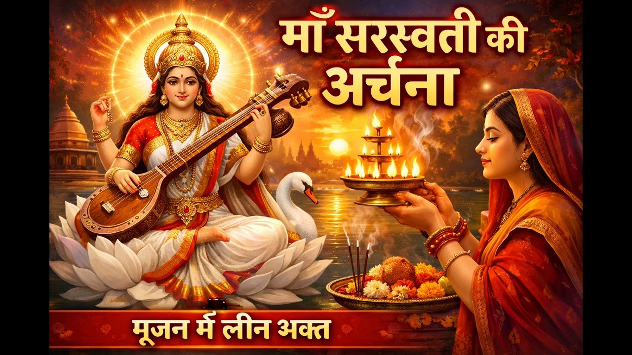 माँ सरस्वती जी की अर्चना पूजा ❤️🚩🚩 # sarswati pooja # pooja 