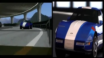 GT1 EU Intro recreated with GT5 replays side by side comparison