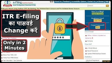 Change / Reset income tax e-filing password in just 2 minutes / Forgot ITR login password