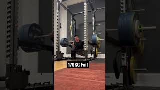 170KG squat failed again. We gonna make it 180 next time💪