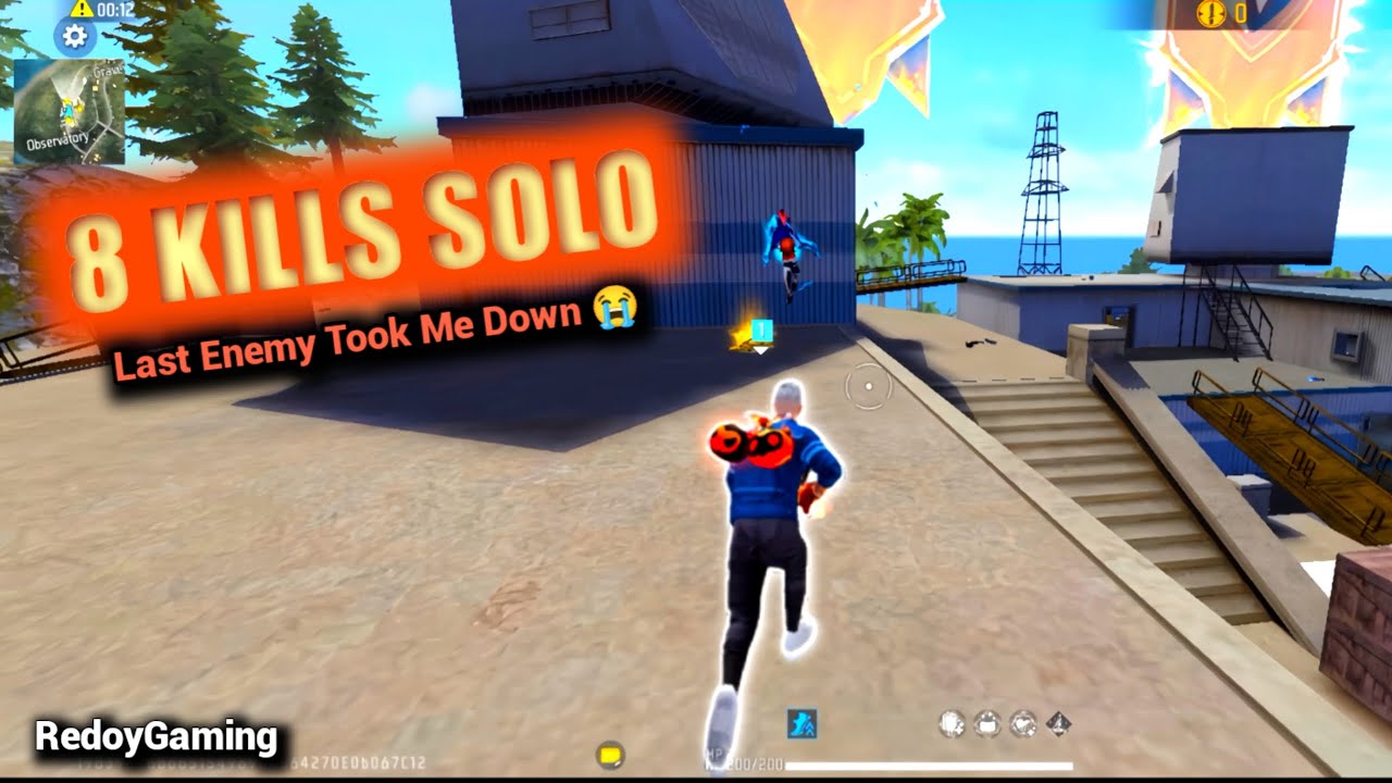 ⁣8 KILLS SOLO Gameplay 🔥 | Last Enemy Took Me Down 😭 | Free Fire Highlights | RedoyGaming