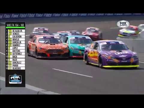crashes on air NASCAR PEAK Mexico Series 2019. Autódromo de Quéretaro. Last Laps