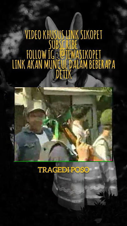 Tragedi Poso Link ada di Detik