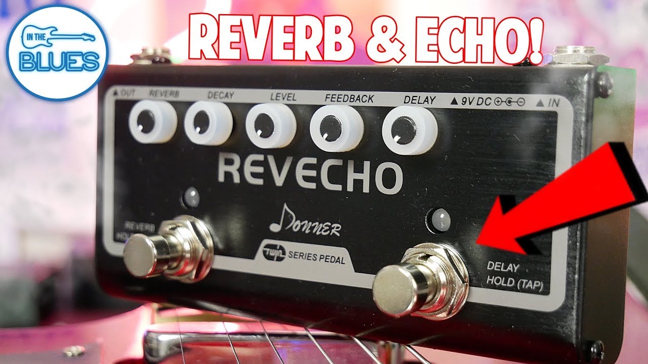 Donner Revecho Reverb Delay Pedal 2 Modes Guitar Effect Pedal Tap Tempo Delay 