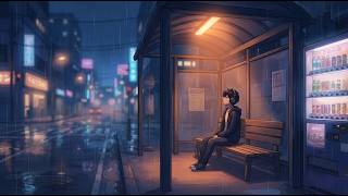 Rainy Bus Stop LoFi Mix ☔ | Chill Beats to Relax, Study & Sleep screenshot 4