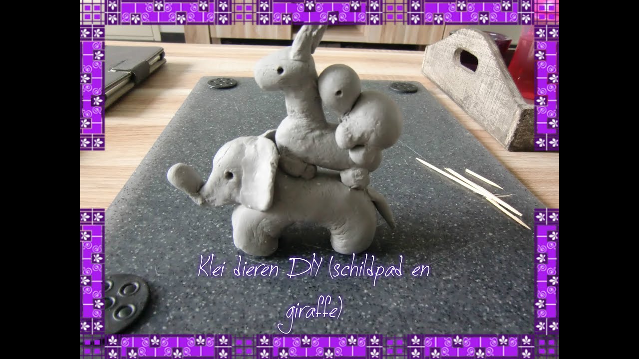 bruid Caius Parasiet Klei DIY dieren deel 1 schildpad - YouTube