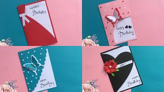 4 How to make easy birthday card | membuat kartu ucapan ulang tahun yang simple