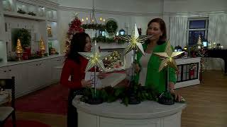 Starry Night 11" Clip-On Tree Topper by Valerie on QVC