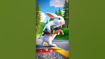 Rabbit Saved a Turtle #trending #cuteanimal #rabbit #cute