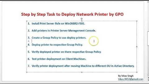 How to Deploy/Install Network Printer By Using Group Policy (GPO)