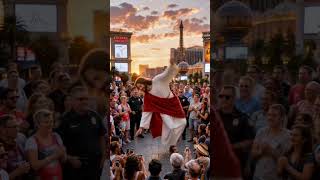TitleJesus Appears in Las Vegas at Sunrise 🌅 | Crowds Gather on the StripDescription