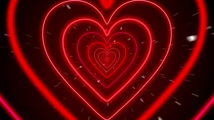 Neon Heart Background❤️ Red Hearts Background | Led Lights Heart Background Video | Wallpaper Heart