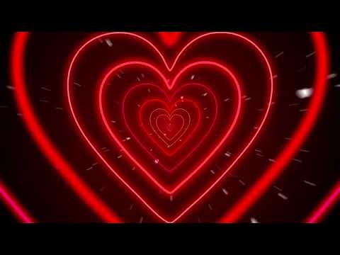 Neon Heart Background Red Hearts Background | Led Lights Heart Background Video | Wallpaper Heart