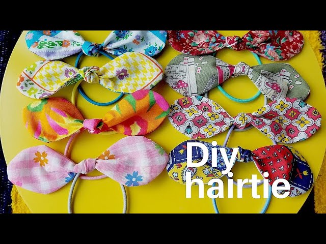 ヘアゴムリボン】型紙の作り方と縫製/はぎれソーイング/diy hairtie