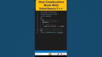 How Constructors Work With Inheritance In C++ | Part 16 #youtubeshorts #ytshorts