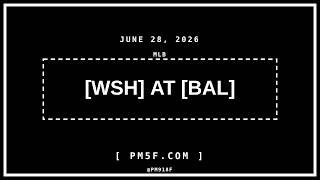 Washington Nationals VS Baltimore Orioles | JUNE 28, 2026 | MLB Box Score Telemetry