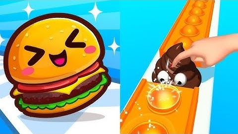 Food Run Vs Pop Run 3d 🌀 💠-Satisfying Android || #mobile games #poprun3d #food #gaming