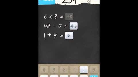 6 Numbers by Brainbow Level 81 Answer Guide