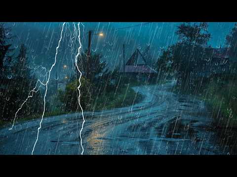Sonido de Lluvia Fuerte con Truenos para Sueño Profundo 🌧️ 24 Horas