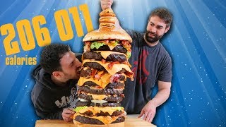 200k Custom Burger Tower - Epic Meal Time
