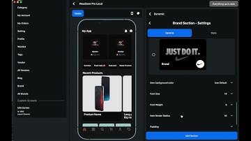Brand Section | App Builder + WooStore Pro
