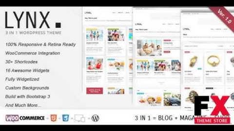 Preview Lynx 3 in 1 - Retina Responsive WordPress Theme