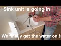 Upgrading the apartment bathroom part 3. Installing the sink unit, taps and toilet shut off valve
