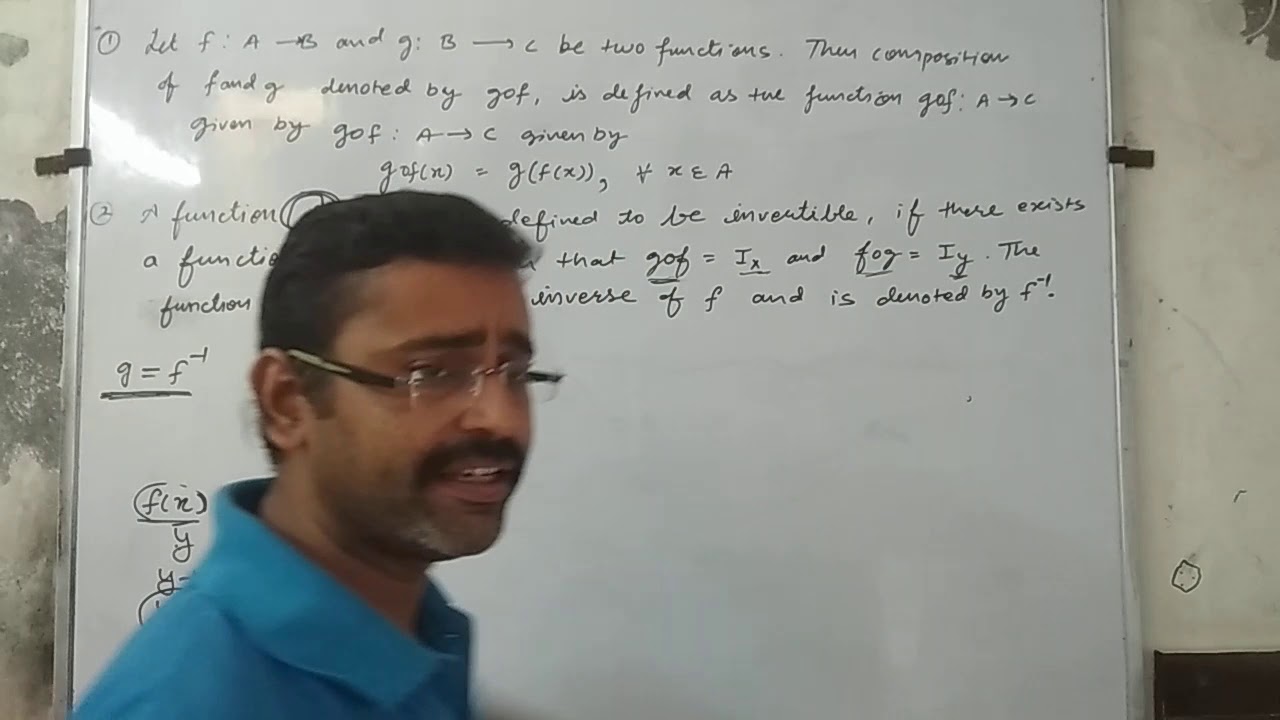 CBSE class 12 Composite function, invertible functions - YouTube