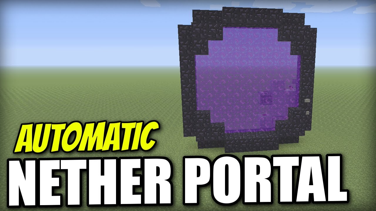 Minecraft Bedrock AUTOMATIC NETHER PORTAL ⚡ On & Off ⚡ Tutorial PS4