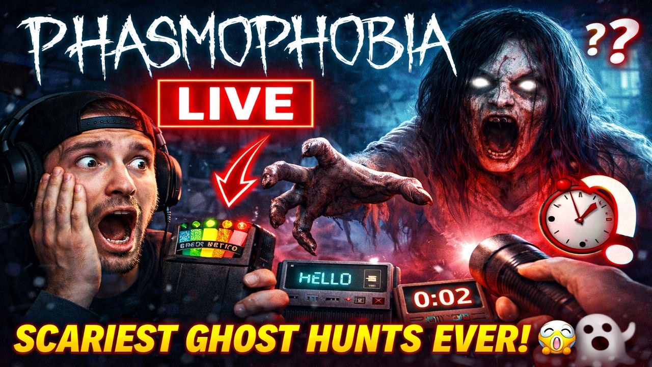 👻 Phasmophobia LIVE | The Ghost Started Hunting Us! 😱 Scariest Ghost ...