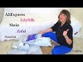 МНОГО ПОСЫЛОК с AliExpress LilySilk Shein Zaful БОЛЬШАЯ РАСПАКОВКА с Примеркой 1ч/Удачные заказы!