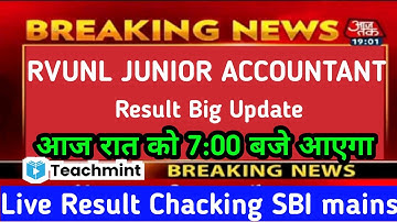 Rvunl junior accountant result 2021|jvvnl junior accountant result date 2021|rvunl,jvvnl result 2021