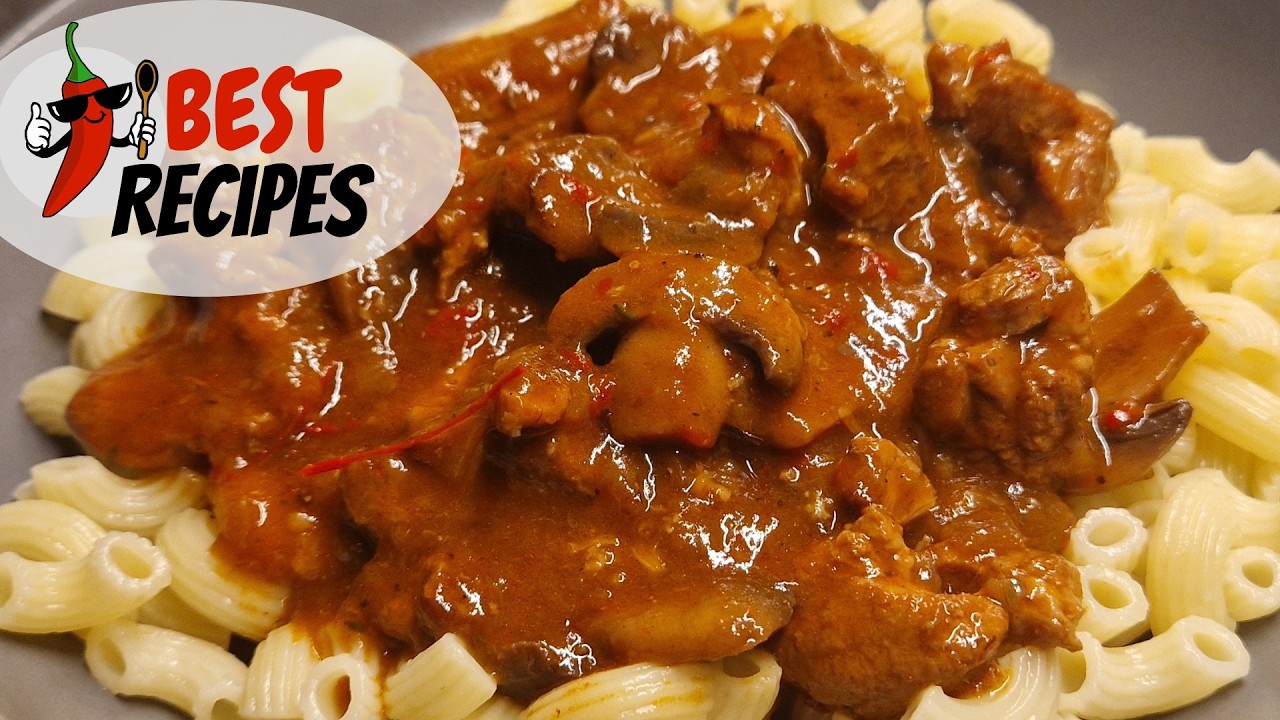 Vepřový Guláš s Kápií a Žampiony