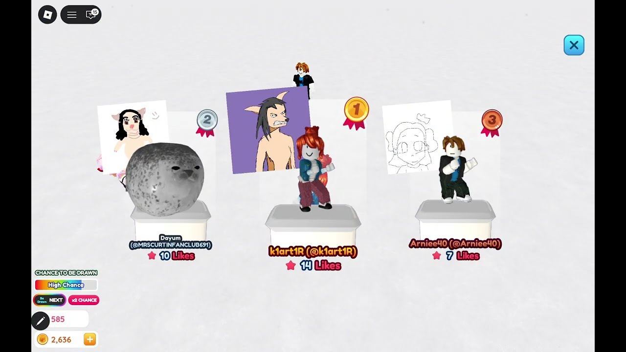 Drawing on roblox draw me game 