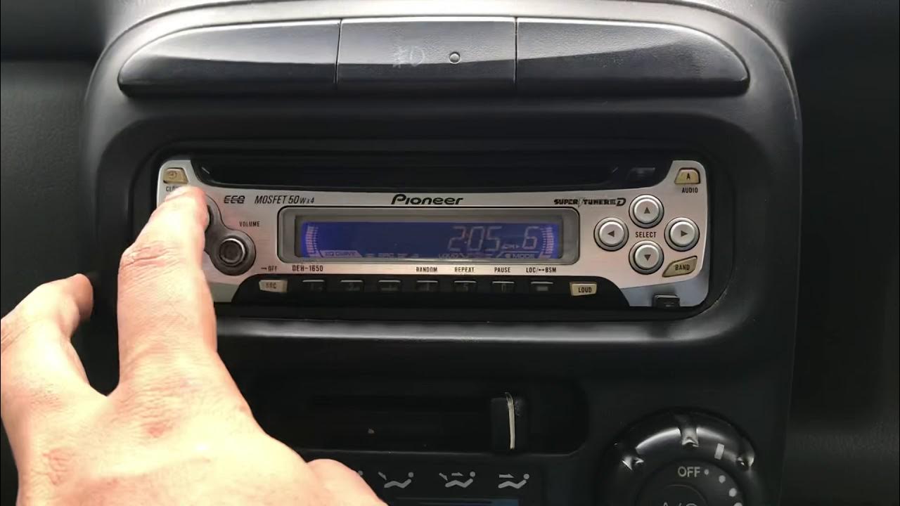 Cara mudah set jam radio pioneer how to set clock pioneer radio YouTube
