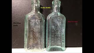 How to tell if your antique bottle is blown in a mold or machine made