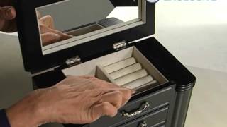 Greta Black Wooden Jewelry Box 10 5W x 9 5H in - Product Review Video