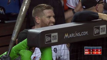 STL@MIA: Straily plates Dietrich with squeeze bunt