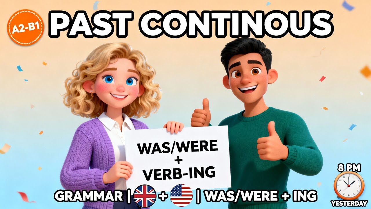Past Continuous Tense Explained | Learn English Grammar A2-B1 | What Were You Doing?