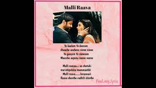 Mallii Raaava❤ love song whatsApp status