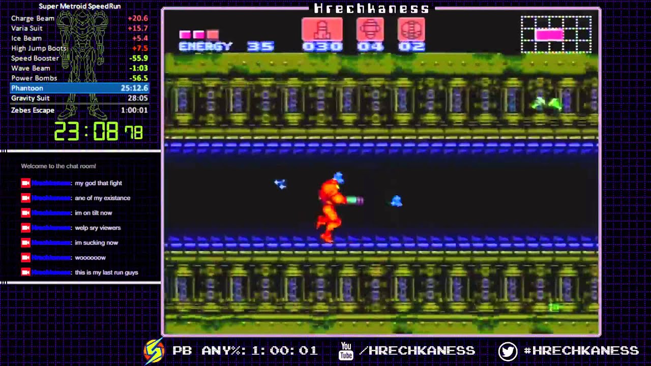 Hrechkaness Super Metroid Any % PB!