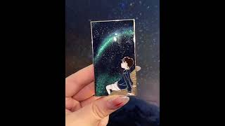 Lenticular craft enamel pins;