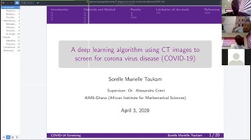 Sorelle presenting a deeplearning architecture for detecting COVID19 stains in chest CT scans