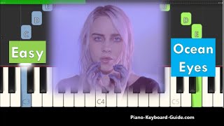Billie Eilish - Ocean Eyes Easy Piano Tutorial