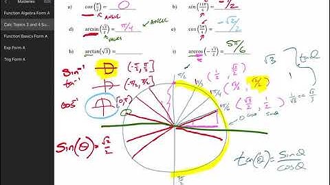 AP Calc Summer Packet Topic 4 Trigonometric Functions