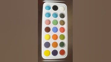 create 16new colors from 3 primary colors #satisfying #oddlysatisfying #colormixing #acrylicpainting