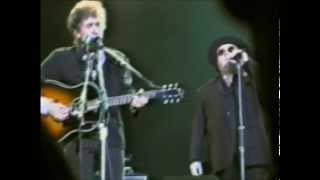 Video thumbnail of "Bob Dylan Knockin' On Heavens Door w Van Morrison Birmingham 24.06.1998"