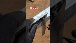 Revealing the welder's secret on how to manually bend a square tube at 90 degrees #iti #shorts