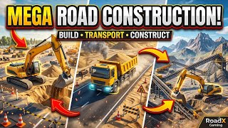 Mega Road Construction Simulator Game 🎯|| Build, Transport, Construct || @RoadXGamingYTS  screenshot 1